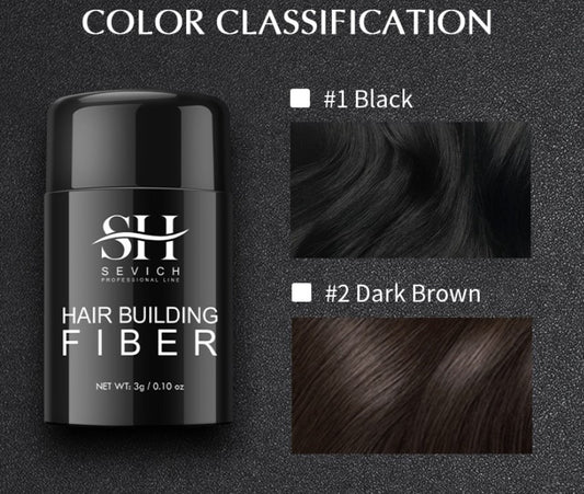 SEVICH Hair Fiber Powder Invisible Realistic Waterproof Cover Bald Hairline Black Fiber Powder 3g