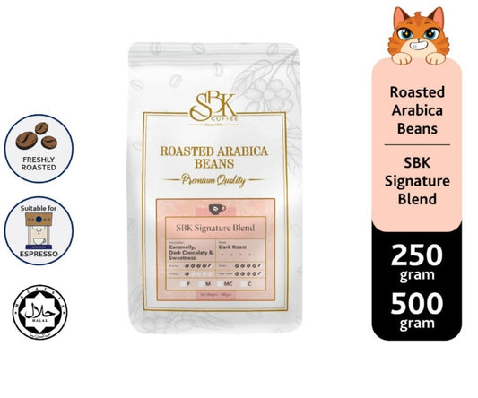 SBK Roasted Arabica Coffee Beans Signature Blend (500g)