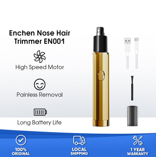 Enchen Electric Nose Hair Trimmer Waterproof Portable Double-Edged Blade Nose Trimmer Rechargeable Home Travel