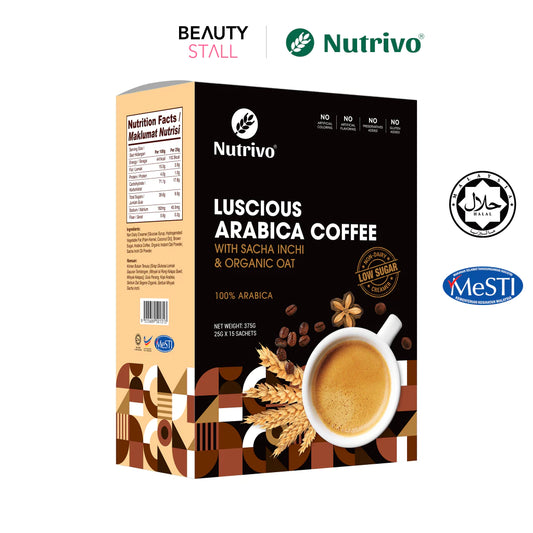 Nutrivo Luscious Arabica Coffee With Sacha Inchi & Organic Oat 25g x 15s